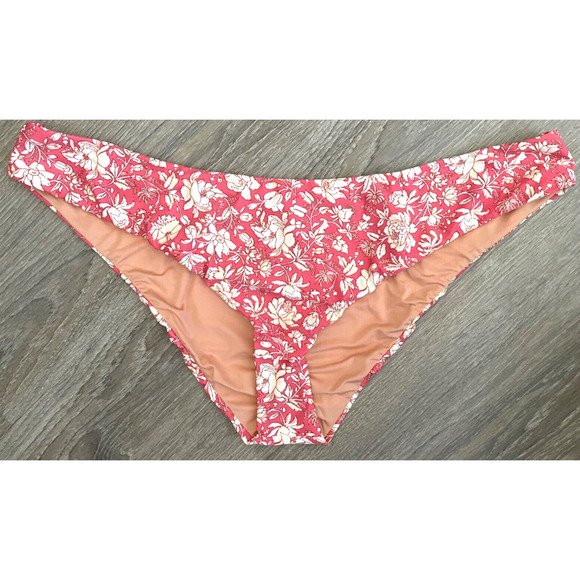 J.Crew NWT Pink Floral Tossed Floral Curved-Waist Cheeky Bikini Bottom Size 3X - Picture 1 of 16